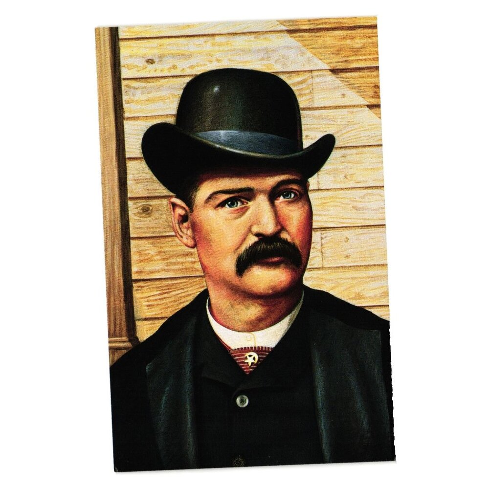 Bat Masterson 19 Cent Postage Commemorative Postcard 1993 Vintage USPS History